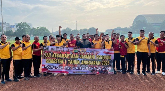 Polres Metro Jakarta Barat Pastikan Kebugaran Personel dengan Uji Kesamaptaan Periodik