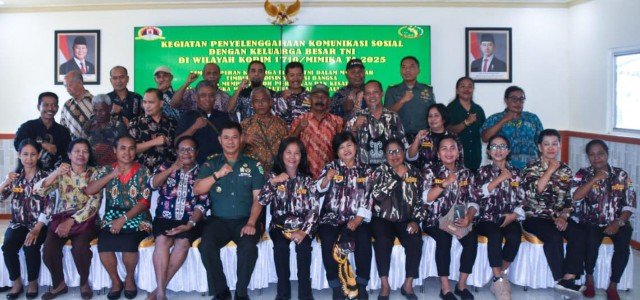 Tingkatkan Sinergitas, Kodim 1710/Mimika Gelar Komsos Bersama Keluarga Besar TNI