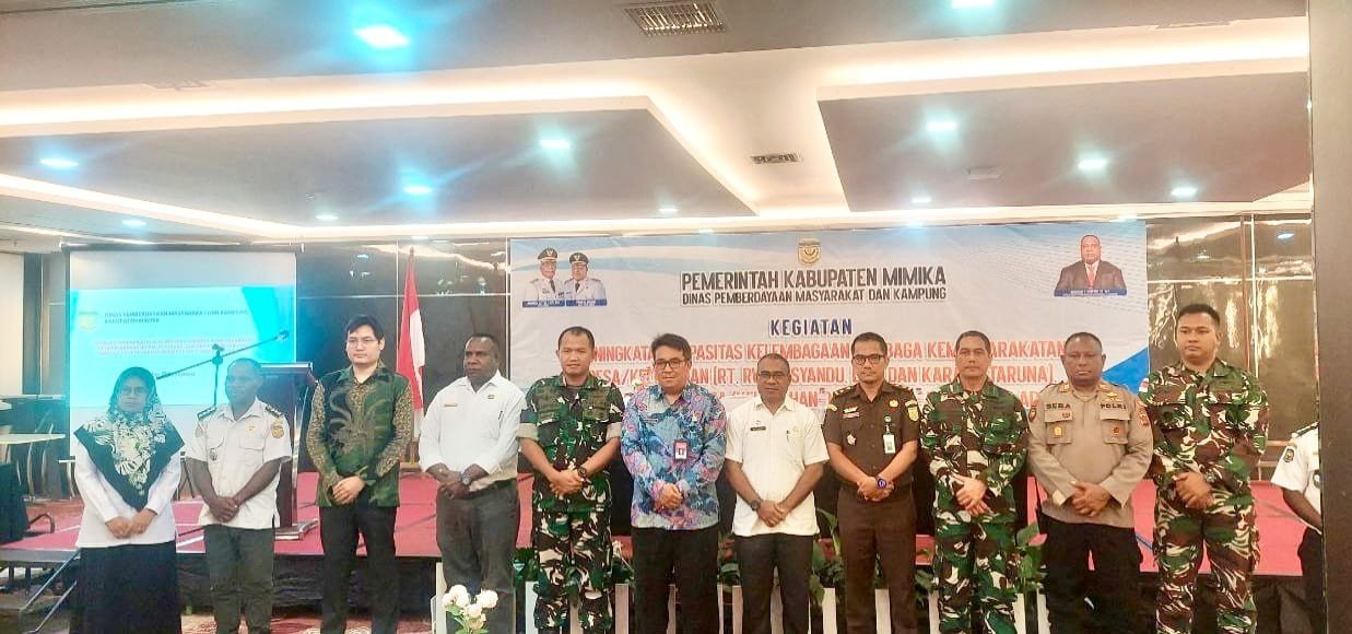 Dandim 1710/Mimika Hadiri Kegiatan Peningkatan Kapasitas Lembaga Kemasyarakatan Desa/Kelurahan, Lembaga Adat dan Hukum Adat