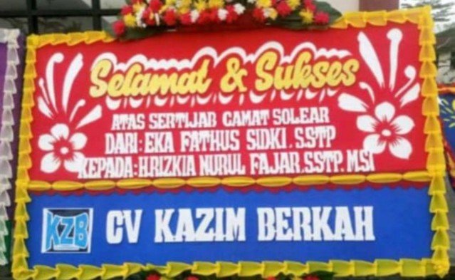 Ucapan Selamat dari CV Kazim Berkah atas Suksesi Sertijab Camat Solear