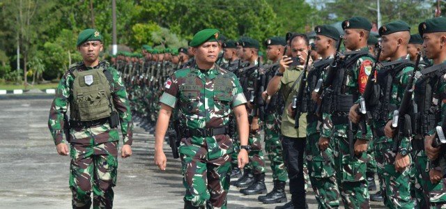 Dandim 1710/Mimika Hadiri Upacara Serah Terima Satgas Pam Obvitnas PT. Freeport Indonesia