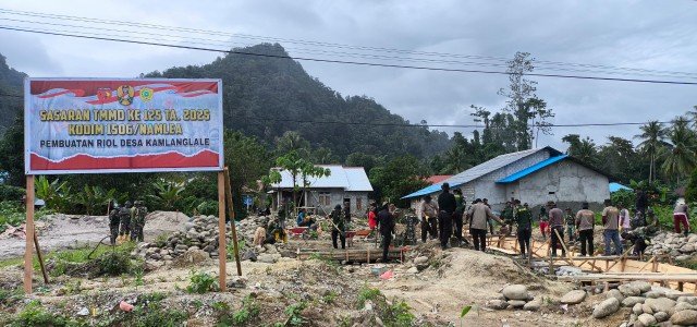 Timbulnya Semangat Gotong Royong Dari TMMD Ke-125 Kodim 1506/Namlea di Kab. Buru Selatan