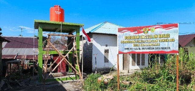 Sumur Bor dan Tower Air Sudah 90%, Satgas TMMD 125 Kodim 1506/Namlea Kebut Penyelesaian