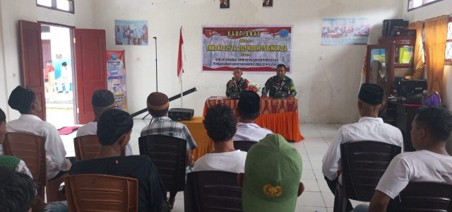 Satgas TMMD Kodim 1506/Namlea Melaksanakan Sosialisasi Tentang Kamtibmas di Desa Hote