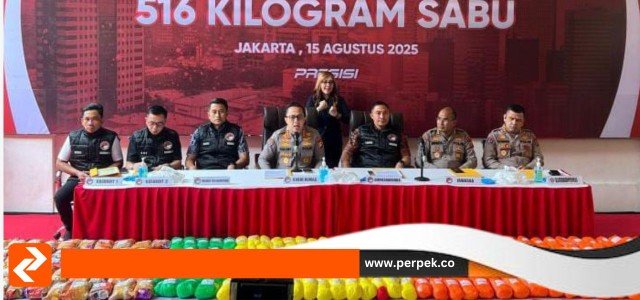 Polisi Berhasil Tangkap 7 Pelaku Narkoba Internasional, Sebanyak 516 Kg Sabu Disita