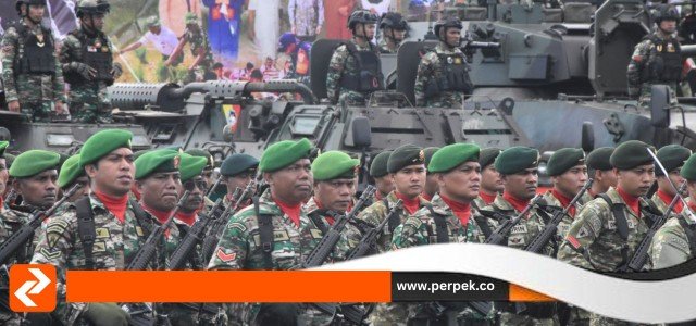 Kodim 1710/Mimika Bersama Satuan TNI Se-Garnisun Timika Gelar Upacara HUT Ke-80