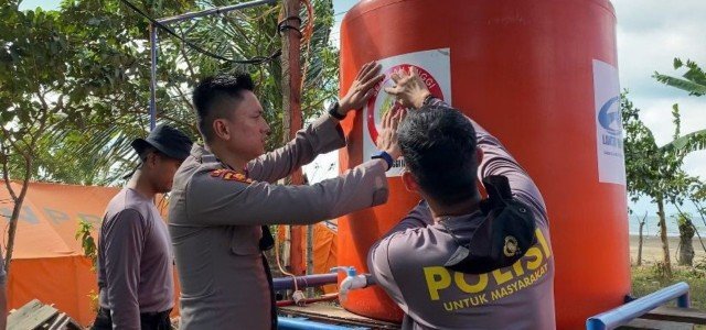 Mahasiswa STIK Angkatan 83 Bangun Sumur Bor untuk Warga Terdampak Bencana di Aceh Utara