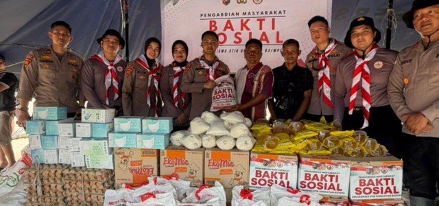 Mahasiswa STIK Angkatan 83 Salurkan Bantuan Banjir di Desa Lubuk Pusaka Aceh Utara