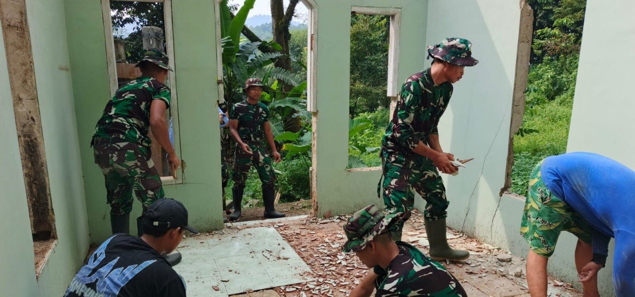 Kodim 0621/Kab. Bogor TMMD ke 128, Mulai Bangun Sarana Ibadah dan MCK