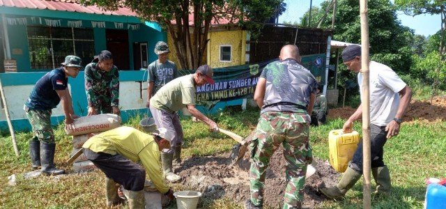 TMMD ke-128 Kodim 0621/Kabupaten Bogor Bangun Sistem Pipanisasi Air Bersih di Cigudeg