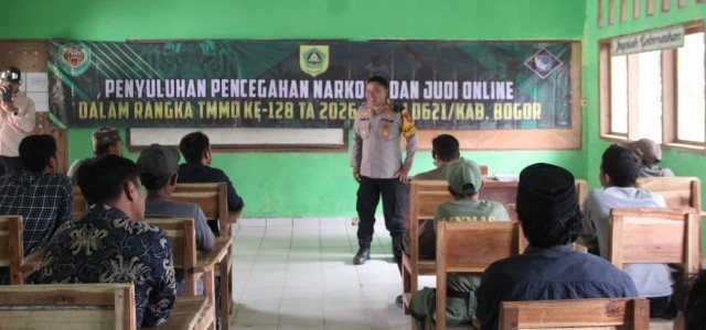 Gempur Narkoba dan Judi Online, TMMD ke-128 Bogor Gelar Penyuluhan di Cigudeg