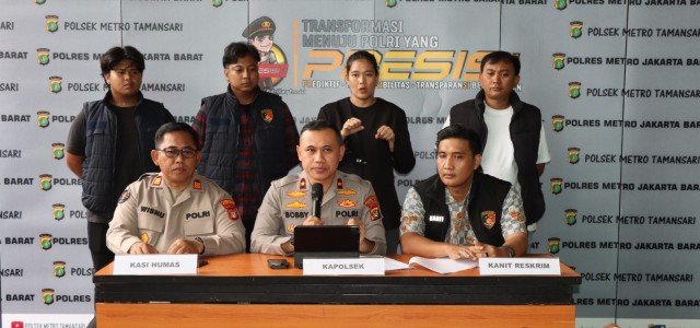 Polsek Metro Tamansari Bongkar Sindikat Jambret Bersenjata Tajam, Enam Pelaku Diamankan
