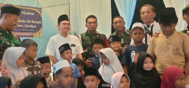 Kades Sarakan Resmikan Mushola Al-Barqah di Barata Residence Sepatan, Disertai Santunan Anak Yatim