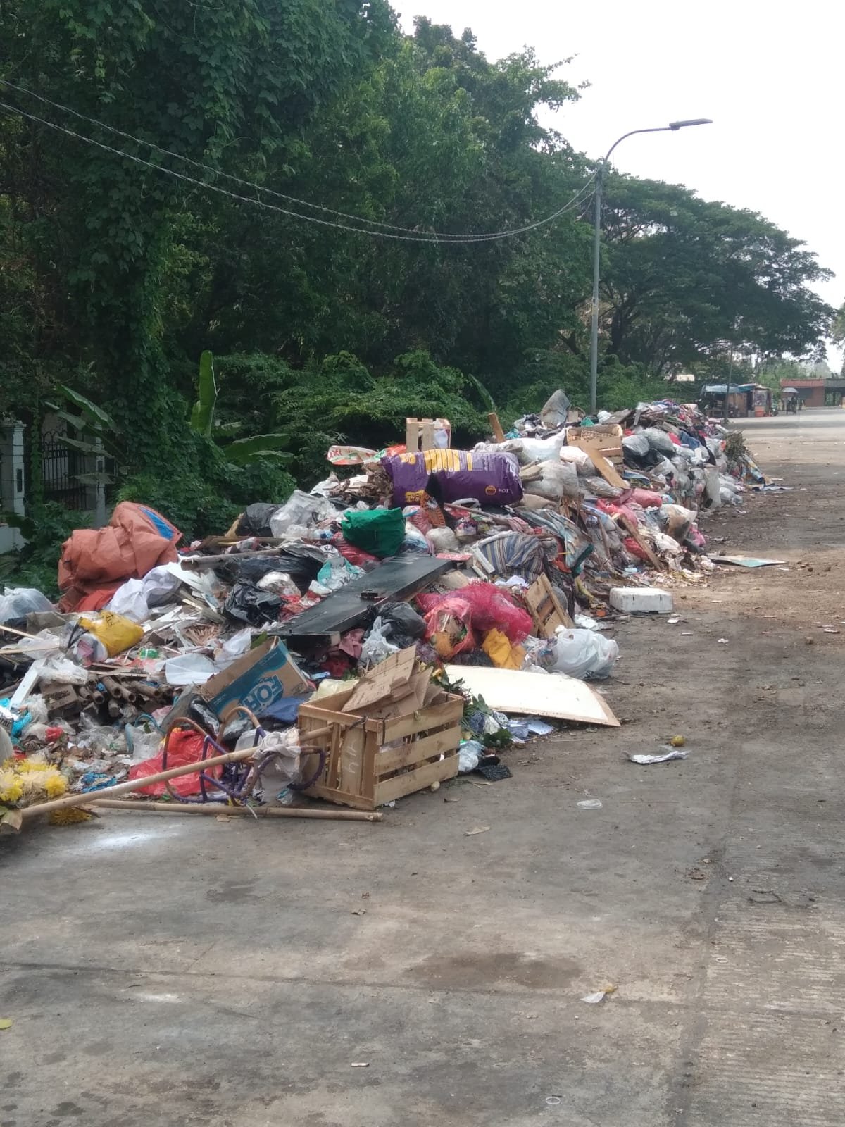 Sampah Kering Menggunung Lebih dari Dua Minggu di Dekat Perumahan Asteria, Warga Khawatir Picu Kebakaran